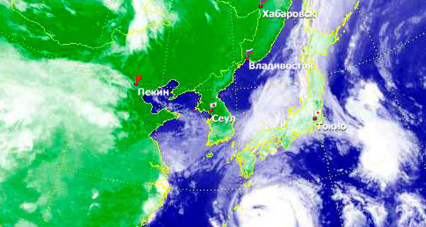 На Японию надвигается тайфун 