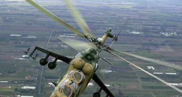СНБО: под Лутугино сбит вертолет Ми-24 сил АТО