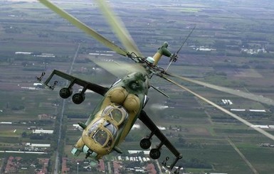 СНБО: под Лутугино сбит вертолет Ми-24 сил АТО