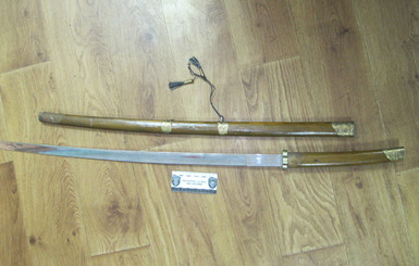 На харьковском вокзале у солдата изъяли самурайский меч