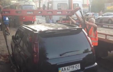 Киевляне наказали водителя за неправильную парковку