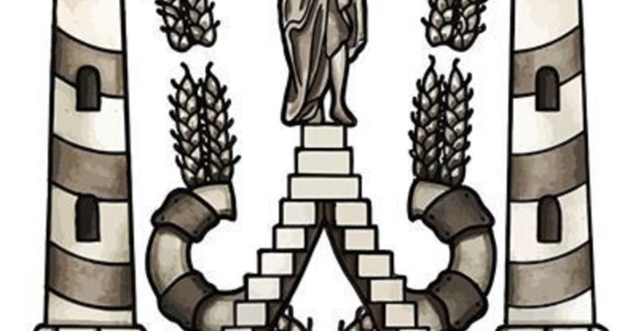 Одесситка нарисовала герб Украины из Дюка и Потемкинской лестницы