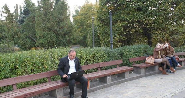 В киевском парке появился бесплатный интернет