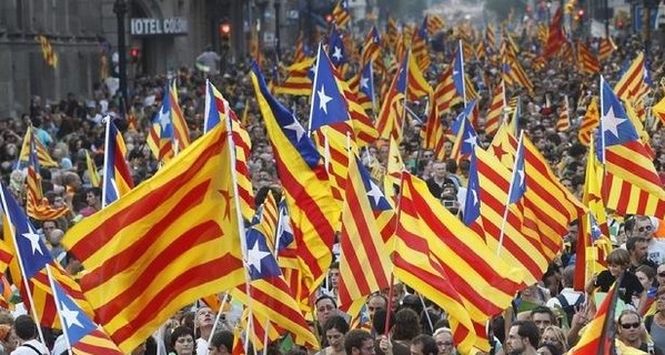 В Барселоне прошел массовый митинг за независимость Каталонии 