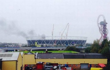 В Лондоне горел Олимпийский стадион
