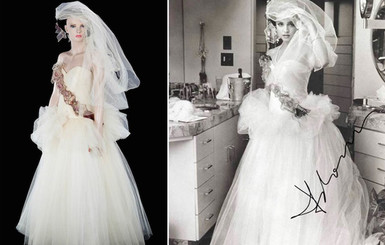 Платье Мадонны со свадьбы с Шоном Пенном продадут на аукционе
