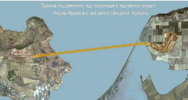 Россия хочет добраться до Крыма через туннель