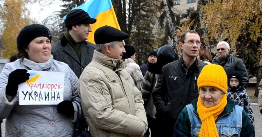 В Краматорске прошел митинг против выборов 