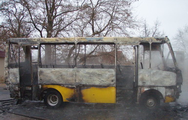 В Киевской области сгорел пассажирский автобус
