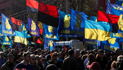 В Киеве начался марш националистов и ветеранов