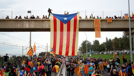 Забастовка в Каталонии 