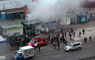 С началом зимы в Киеве массово горят киоски