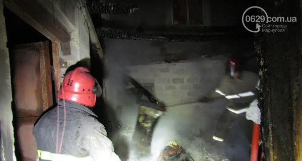 В Мариуполе  во время пожара погиб человек
