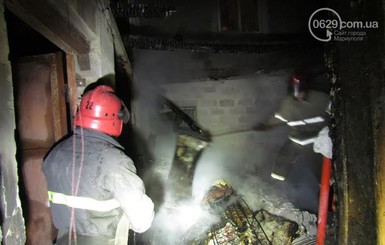 В Мариуполе  во время пожара погиб человек