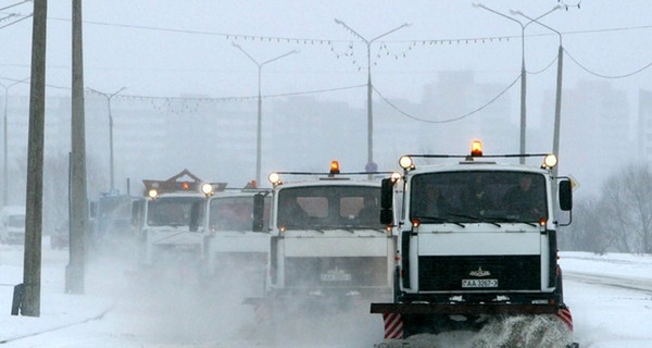Сильные снегопады идут в Украину