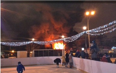 В центре Харькова горит кафе