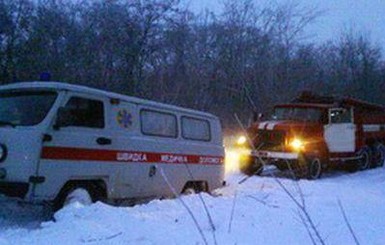 В Запорожской области спасатели вытащили из снега 