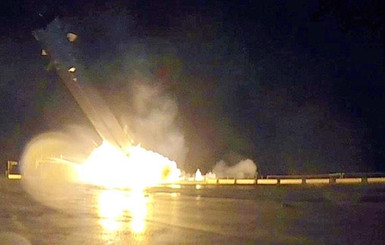 Обнародованы снимки неудачной посадки ракеты Falcon 9 