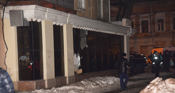 На месте взрыва у одесского 