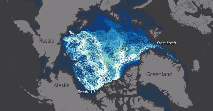 Ученые показали таяние ледников Арктики