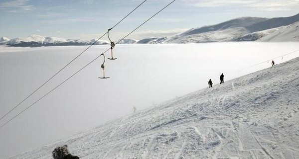 Высота снежного покрова на горных курортах Украины