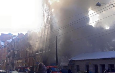 В центре Киева горел дом