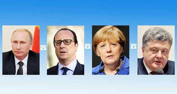 Порошенко, Путин, Меркель и Олланд в среду по телефону обсудят Дебальцево