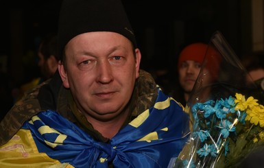 В Киеве встретили бойцов из Дебальцево