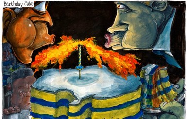 The Guardian создал карикатуру к годовщине украинского кризиса
