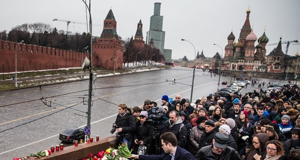 В Москве завершился траурный марш в память о погибшем Немцове
