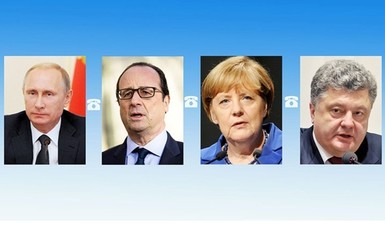 Порошенко, Меркель, Олланд и Путин обсудили ситуацию в Донбассе
