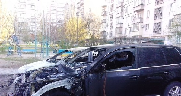 В Мелитополе из-за разборок бизнесменов сгорела машина начальника ГАИ