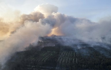  Пожар в зоне ЧАЕС локализован, но не потушен  