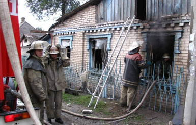 В Бердянском районе сгорел дом переселенцев из АТО