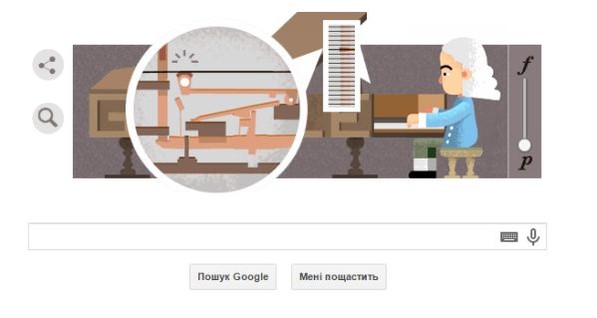 Google отметил дудлом день рождения изобретателя фортепиано