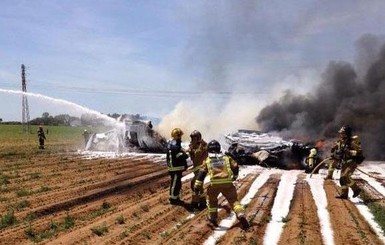 В результате крушения самолета в Севилье выжили два человека