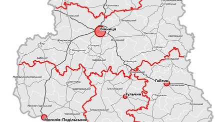 Карты будущих новых районов Украины