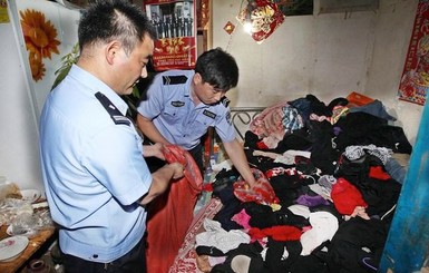 Китаец украл 100 женских трусиков, чтобы спать на них