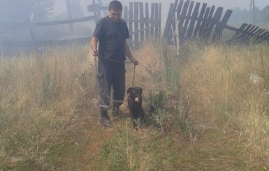 В Киевской области из огня спасли пса