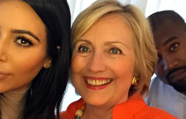Ким Кардашьян сделала селфи с Хиллари Клинтон