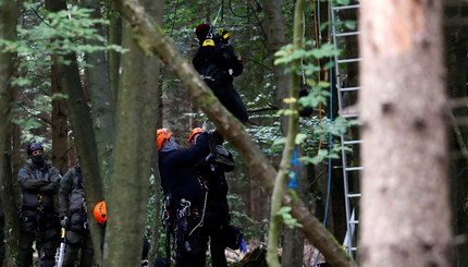 Активисты на деревьях в Германии