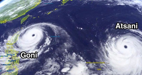 Смертельный супертайфун Гони затронул Японию, Корею, Филиппины и идет на Россию
