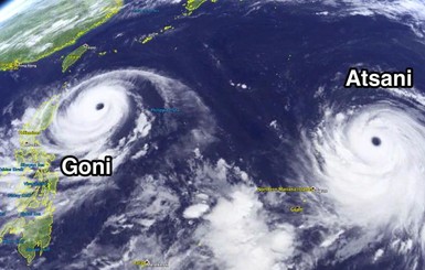 Смертельный супертайфун Гони затронул Японию, Корею, Филиппины и идет на Россию