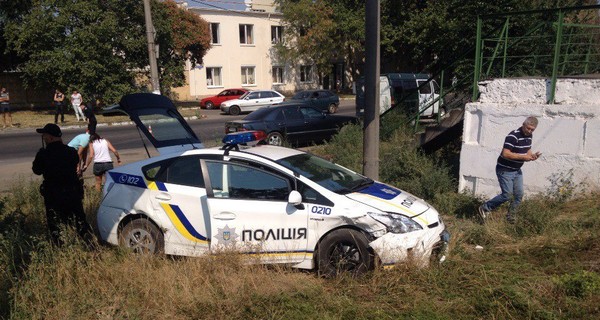 В Одессе полицейские попали в первое свое ДТП