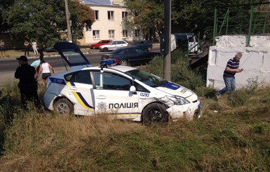 В Одессе полицейские попали в первое свое ДТП