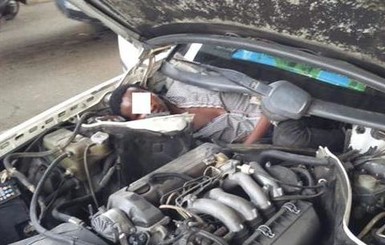 Фото дня: испанская полиция нашла под двигателем автомобиля умирающего нелегала