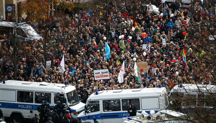 Антиковидные протесты в Берлине