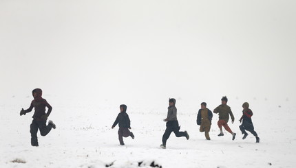 В Кабуле выпал снег