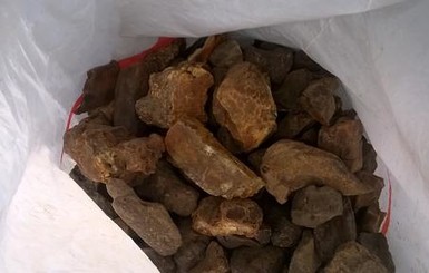 В Ровенской области в машине местного жителя нашли 12 кг янтаря и тысячу долларов