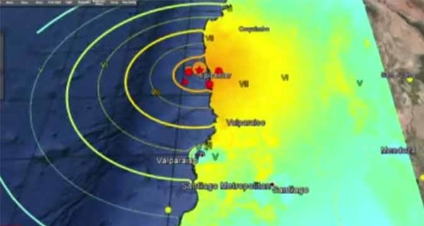 В  Чили произошло сильное землетрясение, вызвавшее цунами